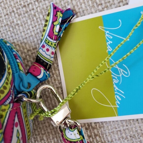 Vera Bradley Zoe Silk Paisley Shoulder Bag & Wristlet - Picture 10 of 13